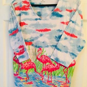 Bundle Pink Flamingo top and Chico capri